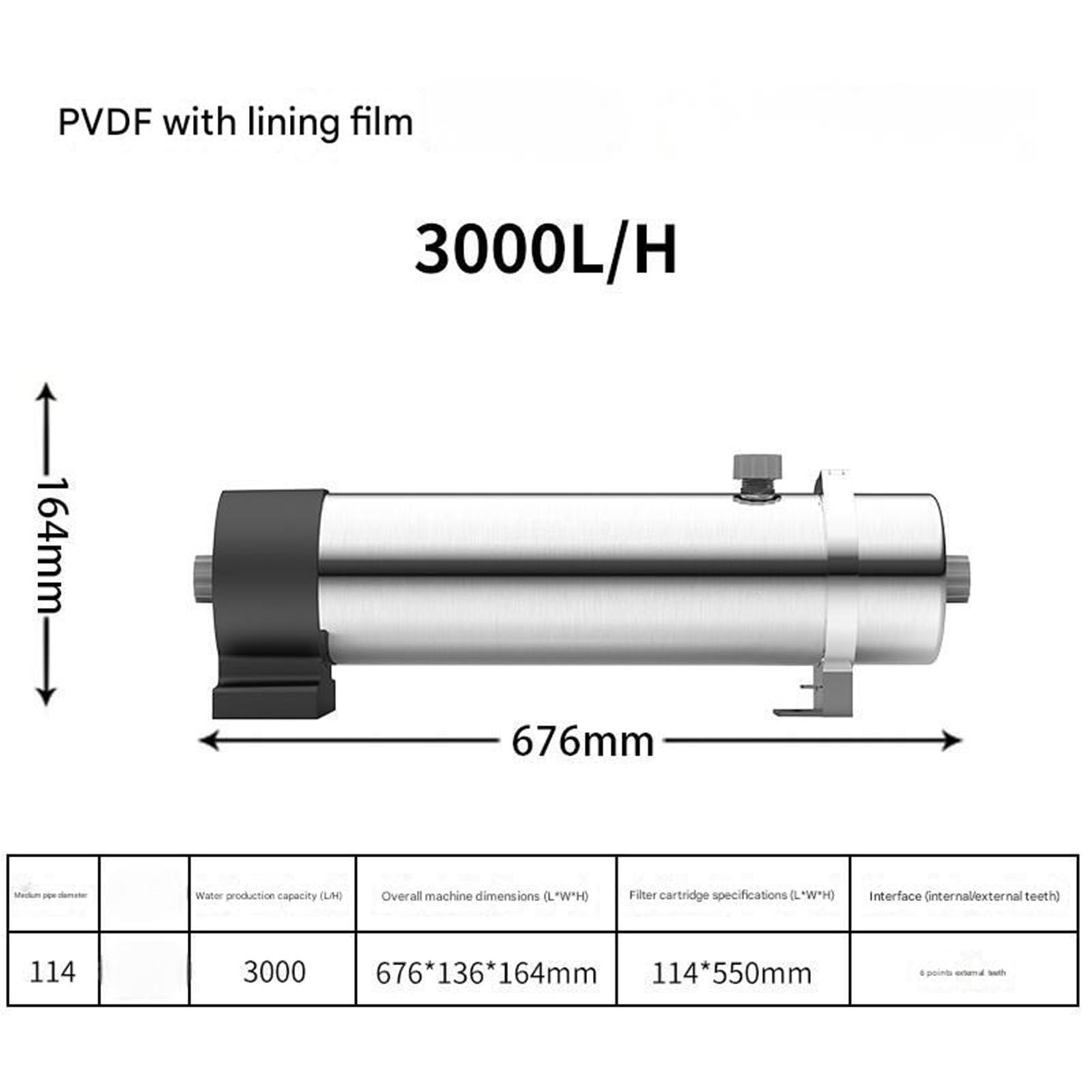 Purificador de agua central acero inoxidable 3000L ultrafiltración alto flujo for toda la casa Filtro subterránea y del grifo en el sabor del agua. Fácil instalación
