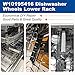 UPGRADED W10195416 Dishwasher Wheels Lower Rack (4 Pack) for Whirlpool Maytag Kenmore Kitchenaid Dishwasher Parts Replaces W10195416V,W10195420 AP5983730,W10311123B,PS11722152 /Appliance Wheels