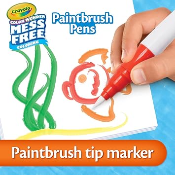 Crayola Color Wonder Paintbrush Pens, Mess Free Paint Set for Kids, 8ct Refill, 3+
