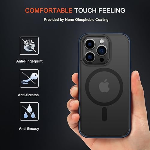 Miniatura 2 de TENDLIN Funda compatible con iPhone 13 Pro, translúcida mate, parte trasera dura con parachoques de silicona suave, cómoda funda (rosa)