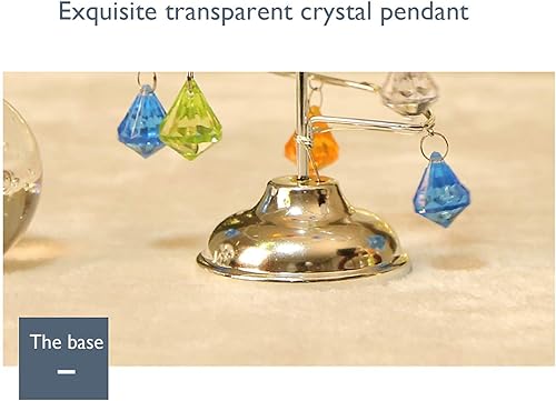 Miniatura 6 de Árbol de Navidad pequeño con luces, mesa de 8 pulgadas preiluminado, mini árbol de Navidad artificial de cristal LED delgado escritorio al aire