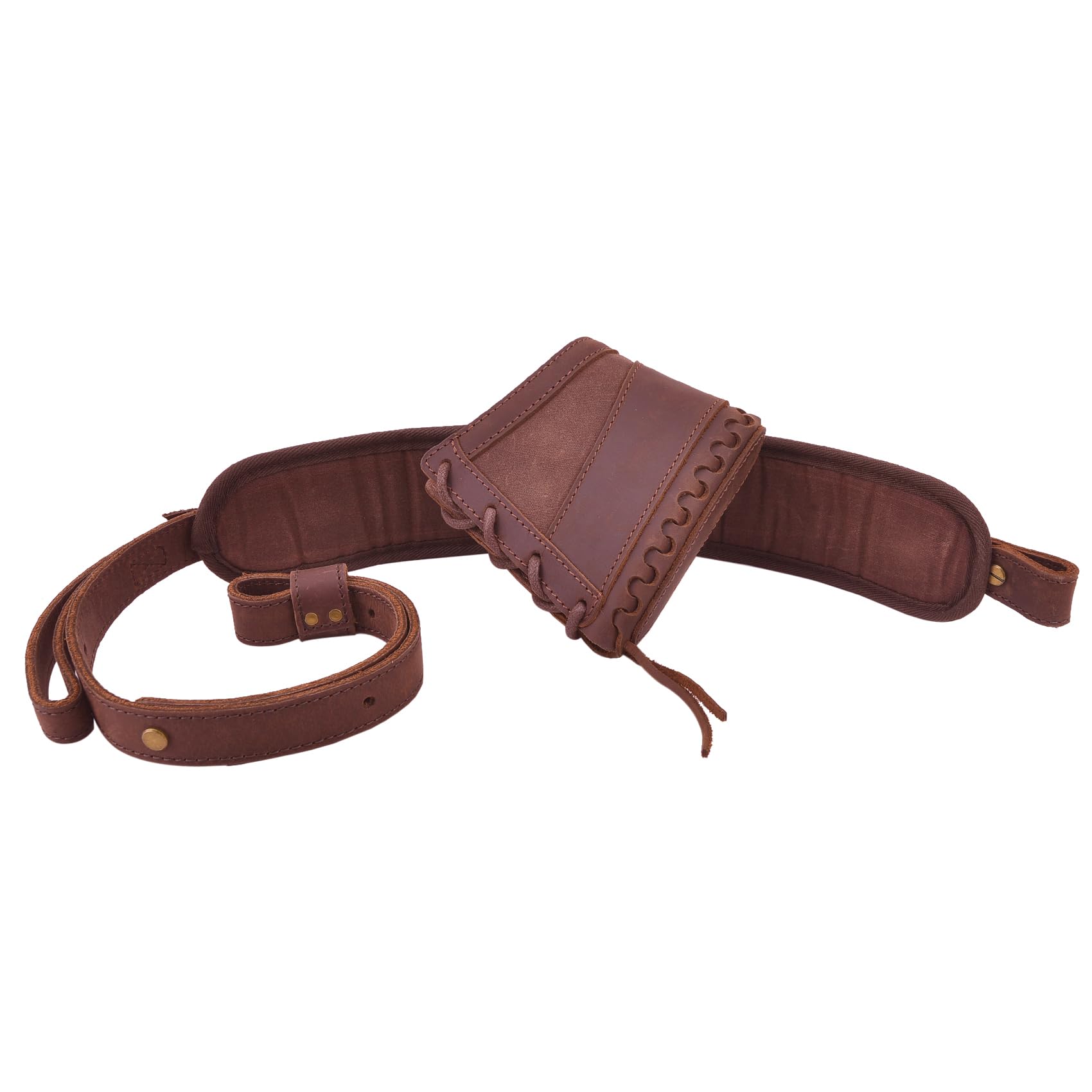Tas Trost Leder-Rückstoßpolster mit Schalenhalterung für .308 .30-30 .30-06 .45-70 .357 .22lr 12GA 16GA