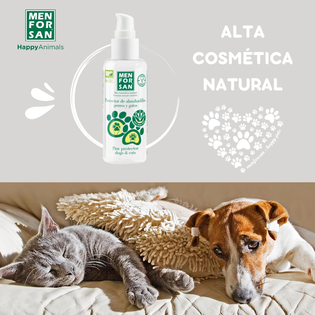 MENFORSAN Żel ochronny do poduszek dla psów i kotów | ze 100% naturalnym aloesem | nawilża | koi i regeneruje | szybko się wchłania | 60ml
