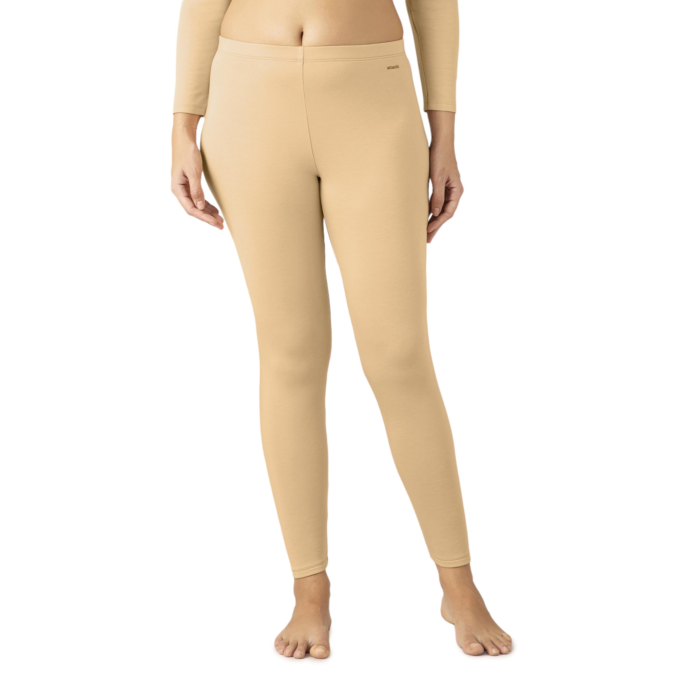 Women 7/8th Length Mid Rise Solid Leggimgs