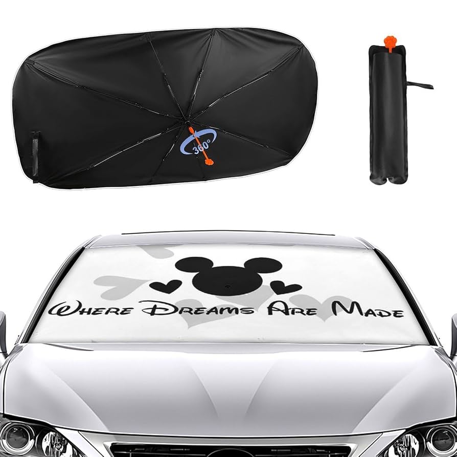 ディズニーリゾート　カー用品　日除け　サンシェード　ディズニーランド　ミッキー サンシェード 車 フロントガラス ミッキー 折りたたみ 吸盤