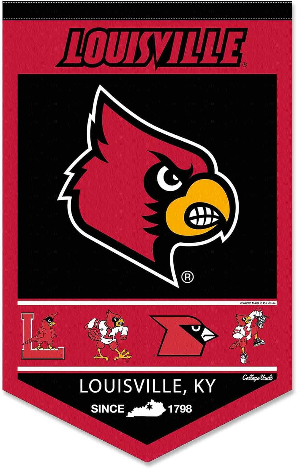 Louisville Cardinals Heritage History Banner Pennant