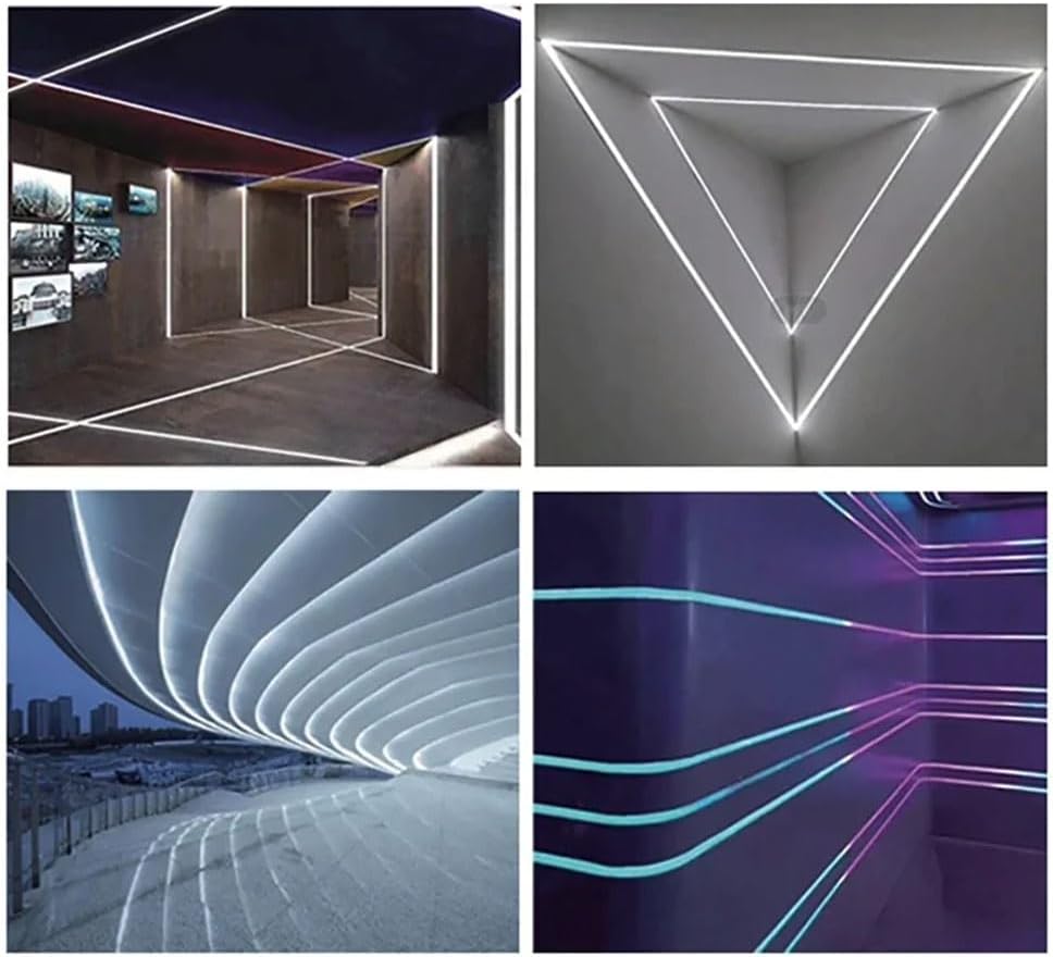 LED Neon Silica Gel Tube 1-10m, Compatible with 5V/12V/24V Ribbon Lights 6-15mm - Light Blocking, Uniform Glow, for Recessed or Surface Mount Signs(F1210 White,2meters)
