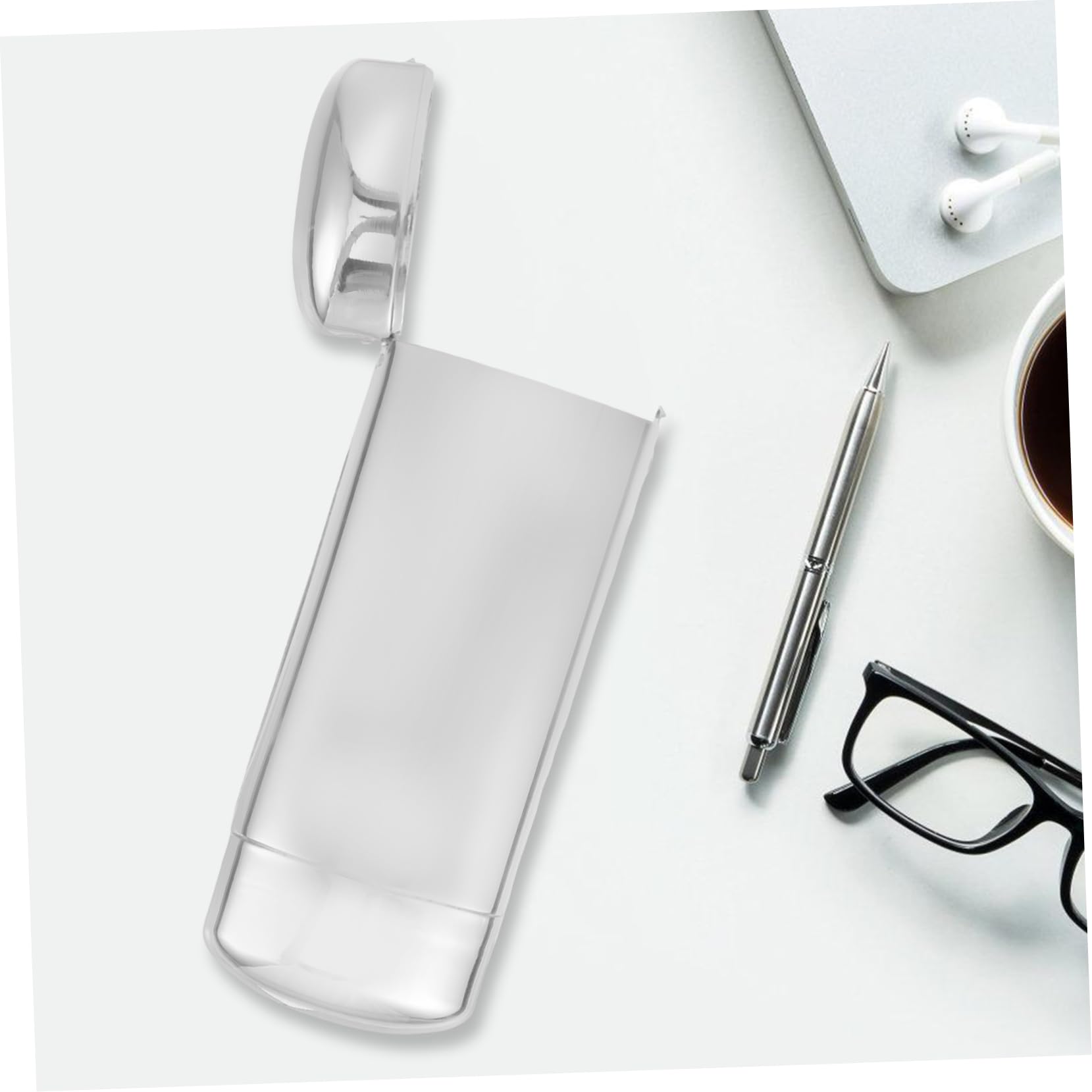 LIFKOME custodia per gli occhiali custodia per occhiali da viaggio borsa porta auricolari scatole per bicchieri portaocchiali astuccio occhiali custodia in metallo per occhiali Silver