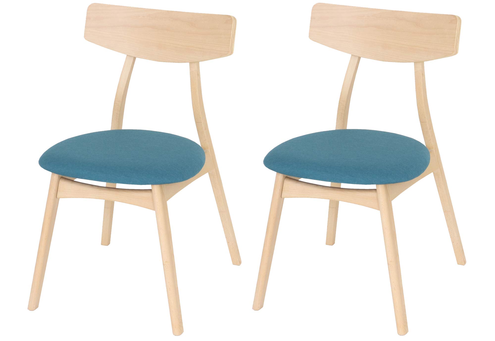 Amazon｜ヤマソロ(Yamasoro) ダイニングチェア ブルー 幅42.5×奥行52