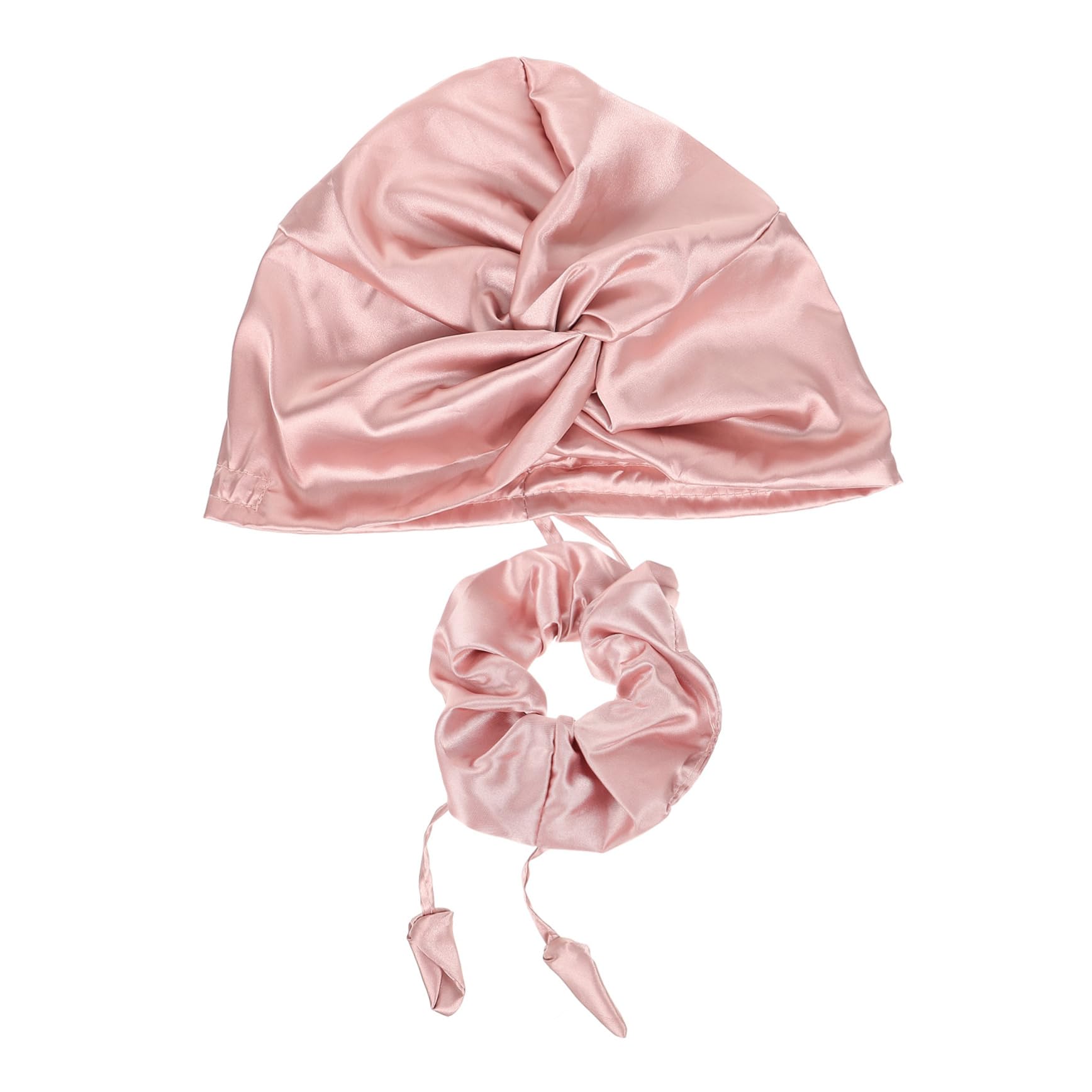 4juegos Bonnet Para Mujeres Con Diseño Twisted Gorro De De Satén Para El Cabello Rizado Diadema Color Champán