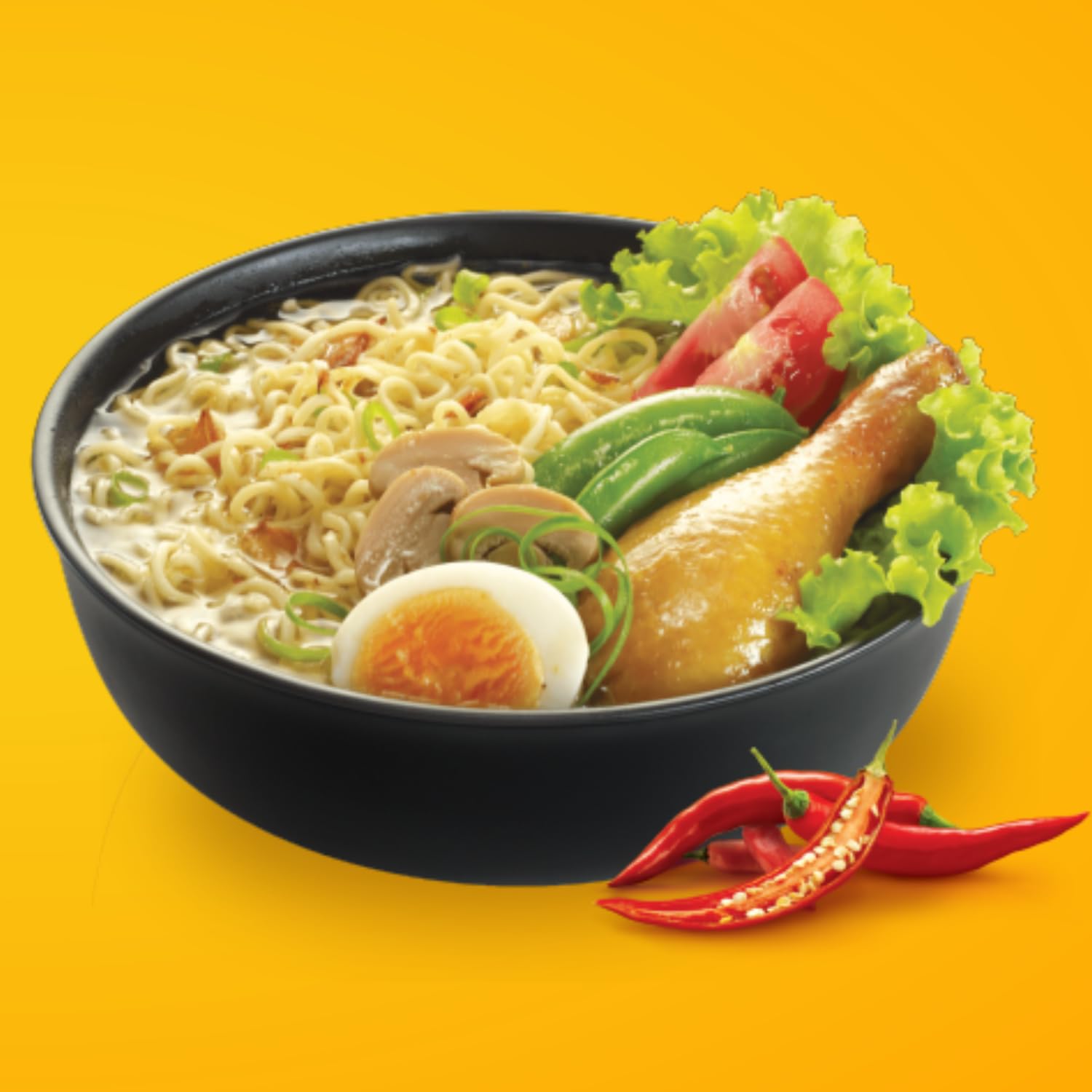 INDOMIE - Fideos instantáneos con sabor a pollo Goût Poulet - Multipack (40 x 70 g)