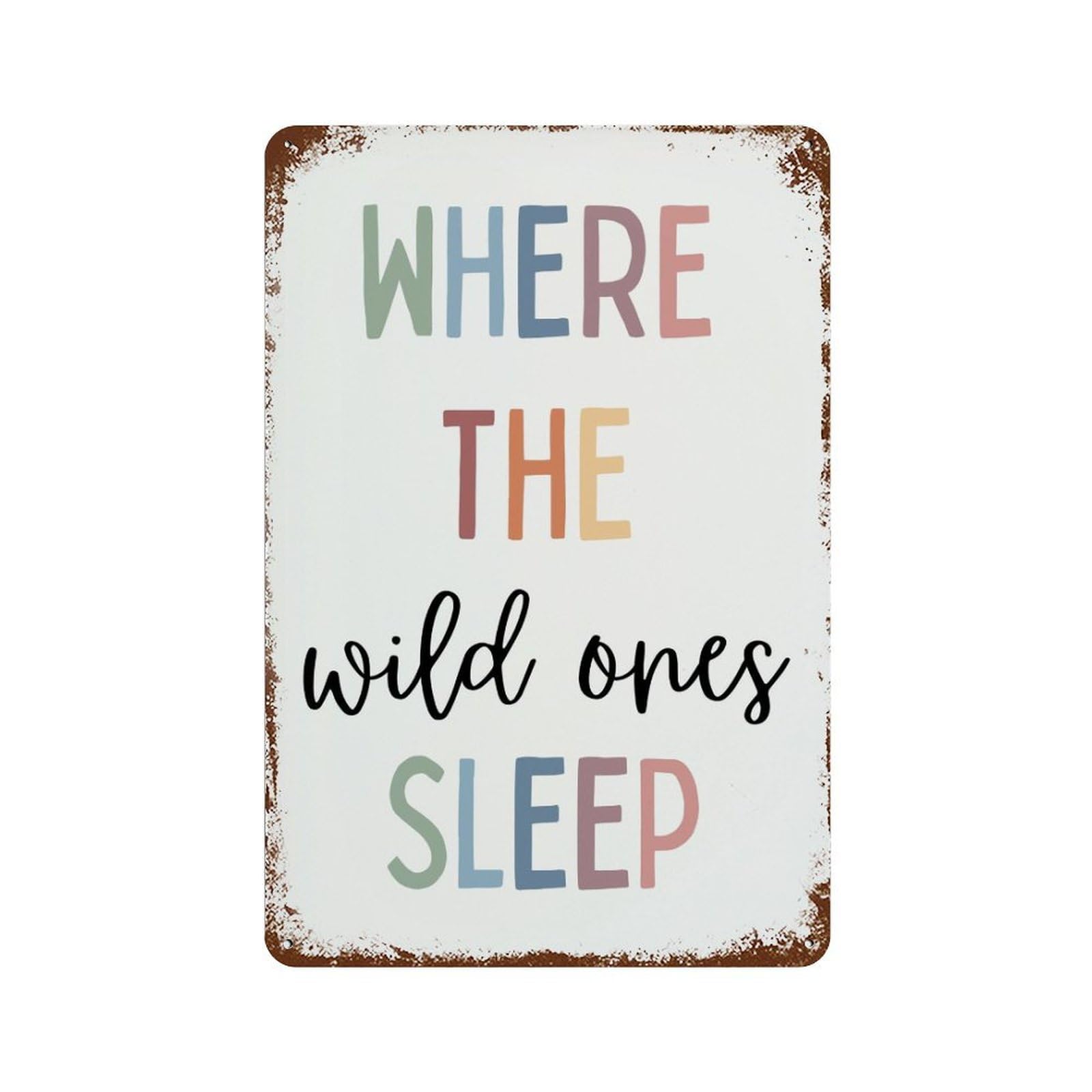 xiaoxiaoshen Where The Wild Ones Play_3 Wall Decor Art Metal Tin Poster Modern Home Decor Art Home Bar Shop Decorations Vintage Sign 30x20cm
