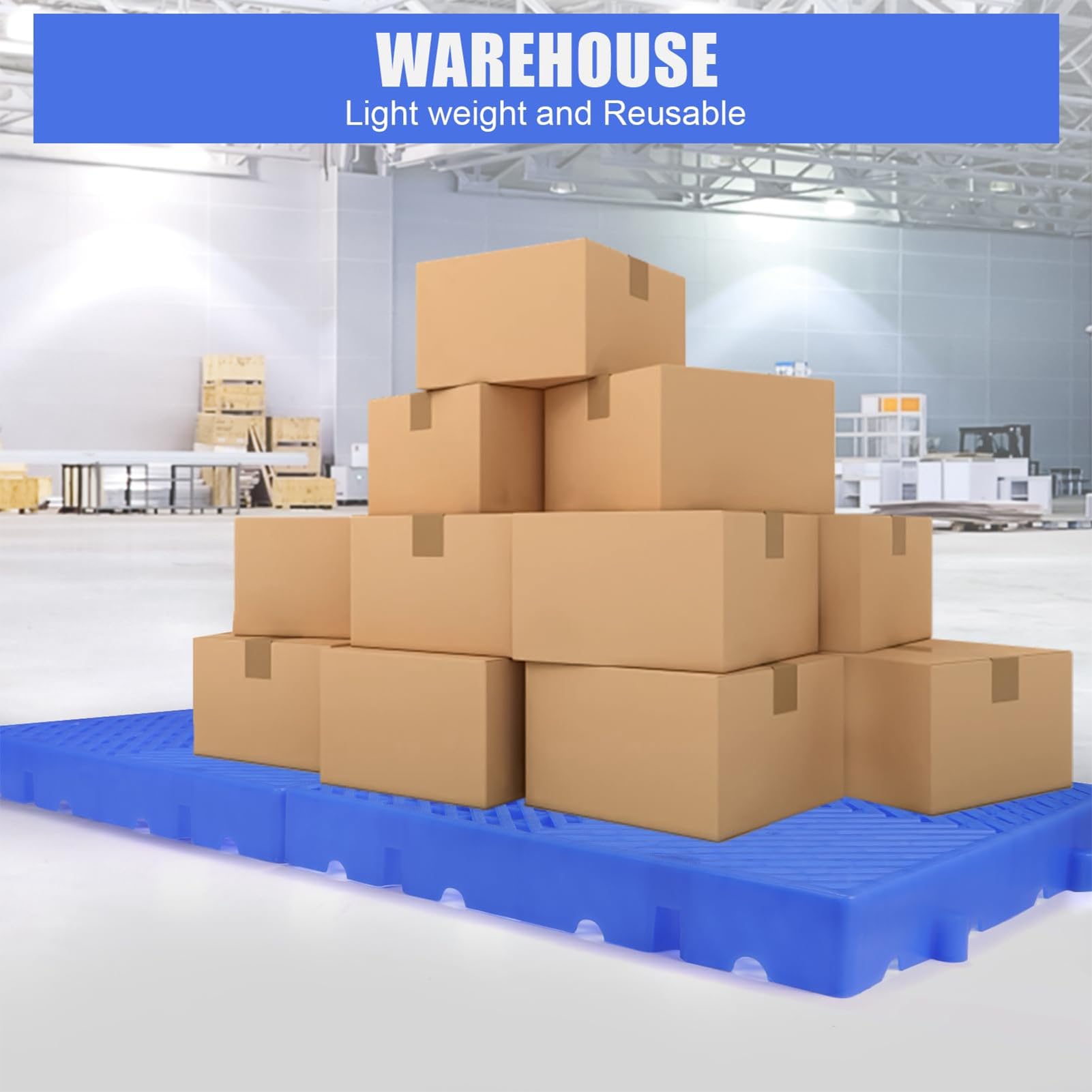 Lekka plastikowa paleta podłogowa, 4 szt. HDPE oddychające siatki stojaki na artykuły, wodoodporna podkładka do przechowywania do garażu, supermarketu, piwnicy, 30 x 30 x 5 cm