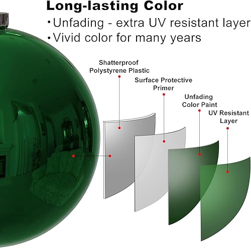 Vista 1253 de 18 esferas medianas decorativas navideñas para árbol de Navidad, inastillables, para colgar, color púrpura, 2.5 pulgadas, paquete de 18