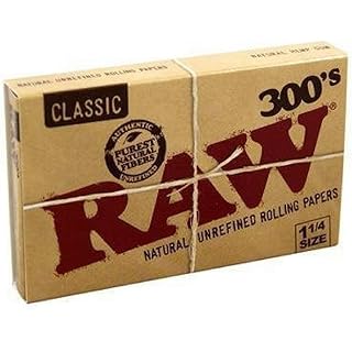 RAW 300 Classic 1.25 1 1/4 Size Rolling Papers, 300 Count (Pack of 1)