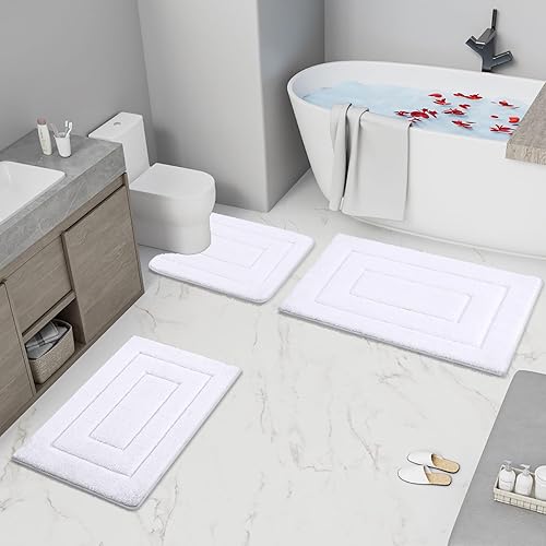 Miniatura 191 de Buganda Alfombras de baño, 24" x 16", Alfombras de baño de microfibra suaves y absorbentes, Alfombra de ducha esponjosa antideslizante, Alfombras de