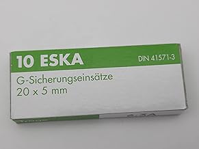 10x Fusible ESKA temporisé (T) en verre 10A / 250VAC 5x20mm