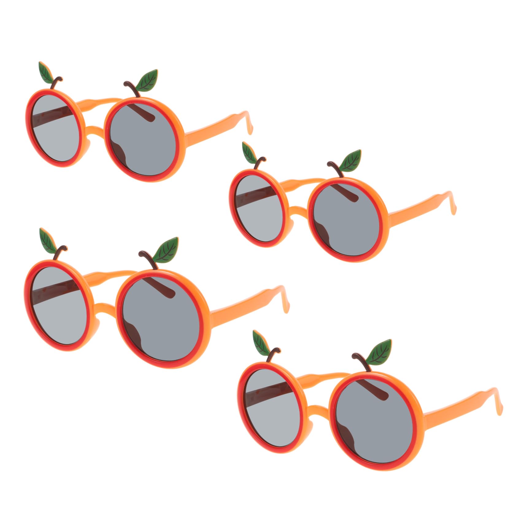 Cabilock 4Pcs Fruit Shaped Costume Glasses Lightweight Party Eyewear for Summer Favors Fun Birthday Celebrations Tropical Events Unique Design for All Ages