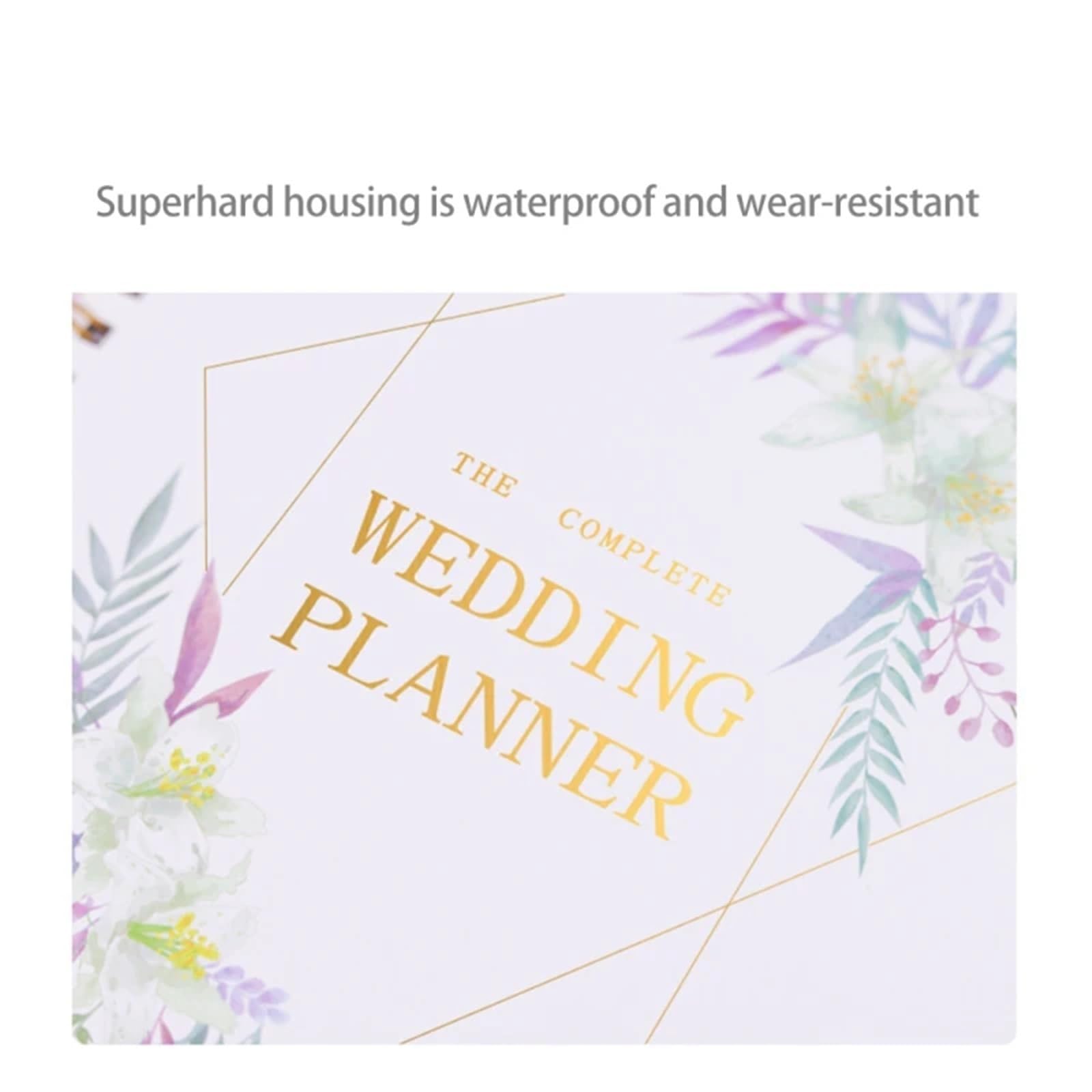 Hochzeitsplanungsbuch Hochzeitsplanerbuch for die Braut, Hochzeitsplanungs-Organizer mit 5 Registerkarten, Hardcover mit Metallecke Für Hochzeiten, Jahrestage
