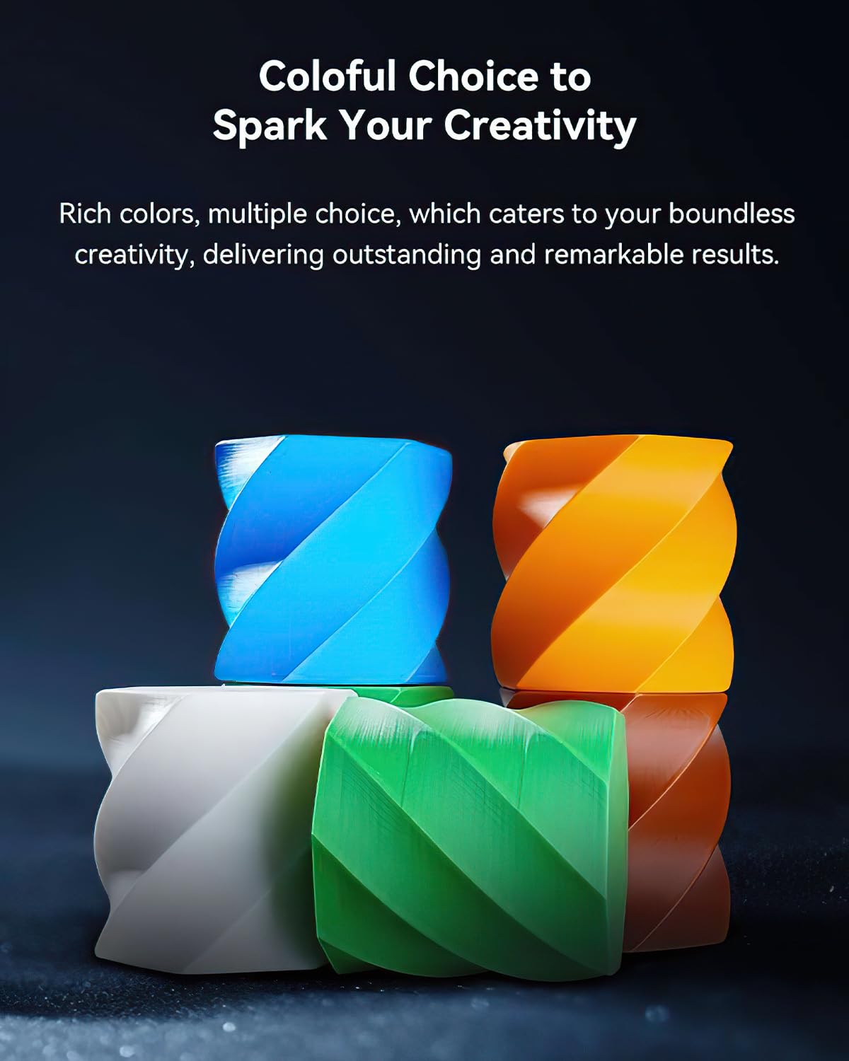 Creality Ender Fast PLA Filamento da 1,75 mm, filamento per stampante 3D ad alta velocità fino a 300 mm/s, bobina di cartone riciclabile, adatta alla maggior parte delle stampanti 3D FDM fino a 1 kg