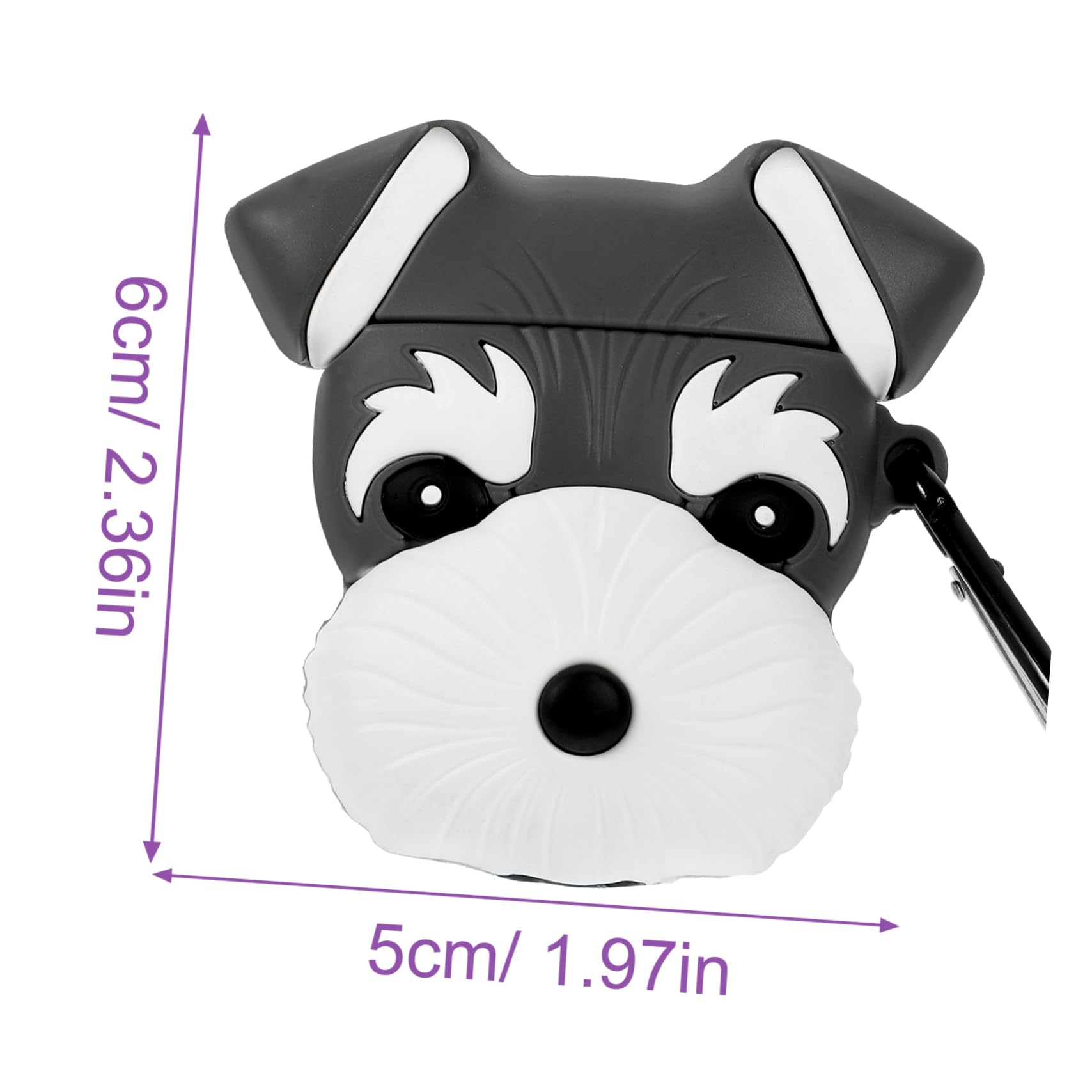 DOITOOL 3piezas Funda De Silicona para Auriculares Inalámbricos Sherry-Dog Protector De Caídas y Golpes Compatible Diseño De Cartoon Incluye Gancho