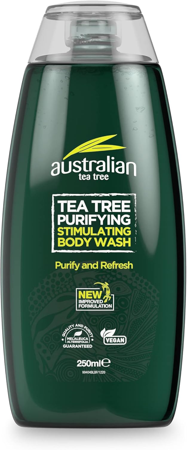 Australian Tea Tree Body Wash, Purifying, Natural, Vegan, Cruelty Free, Paraben and SLS Free, Stimulating, 250 ml Australian Tea Tree Body Wash, Purifying, Natural, Vegan, Cruelty Free, Paraben and SLS Free, Stimulating, 250 ml