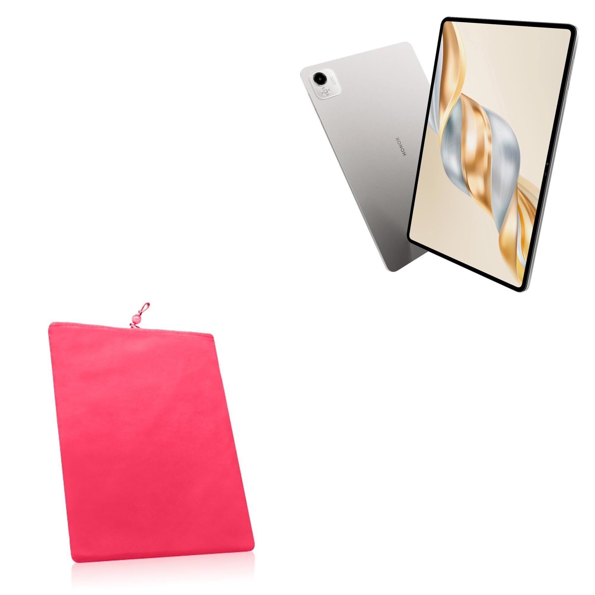BoxWave Case Compatible with Honor Pad X9a - Velvet Pouch, Soft Velour Fabric Bag Sleeve with Drawstring - Cosmo Pink