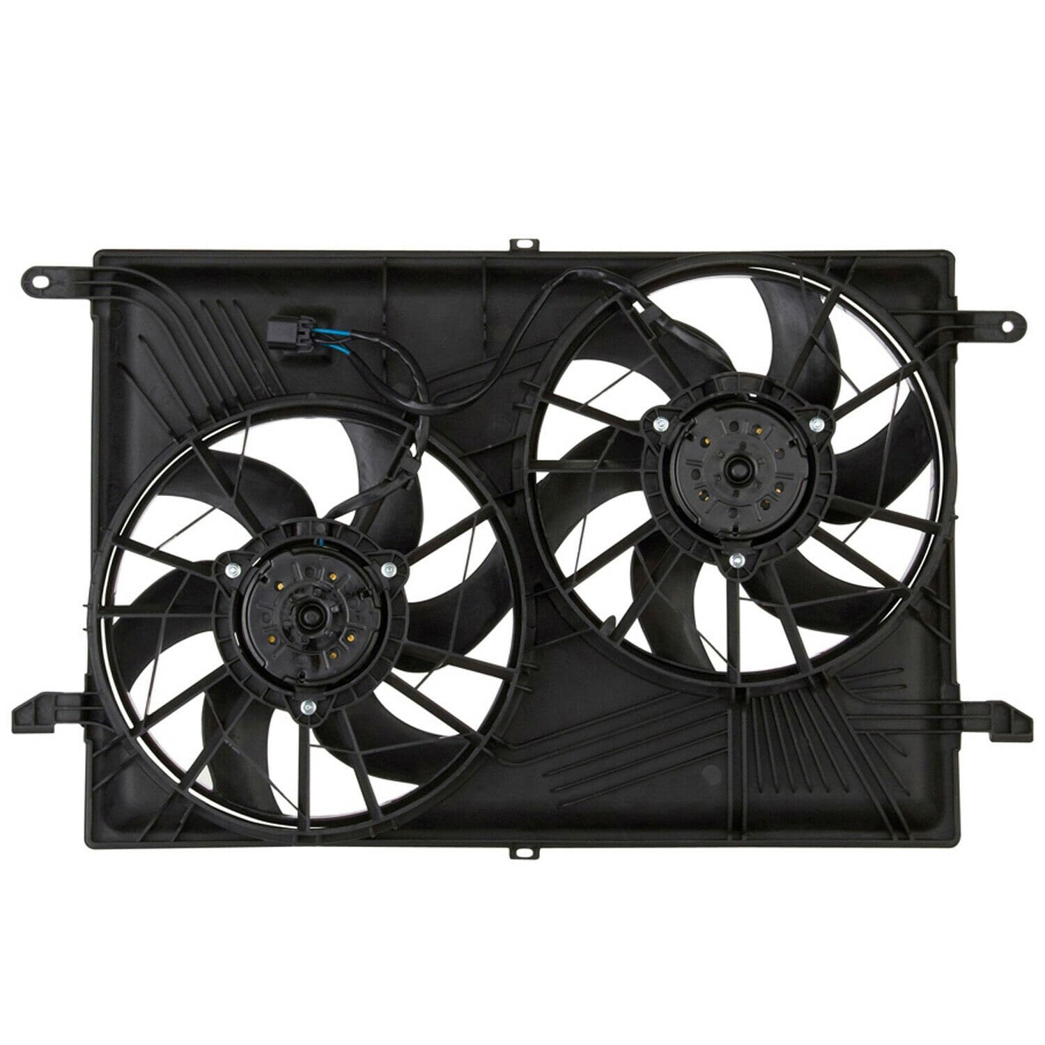 WBWBONYY Radiator and Condenser Cooling Fan Assembly for Buick for Enclave 3.6L 08-17,for Chevy for Traverse 3.6L 09-17,for GMC for Acadia 3.6L 07-17,for Saturn for Outlook 3.6L 07-10