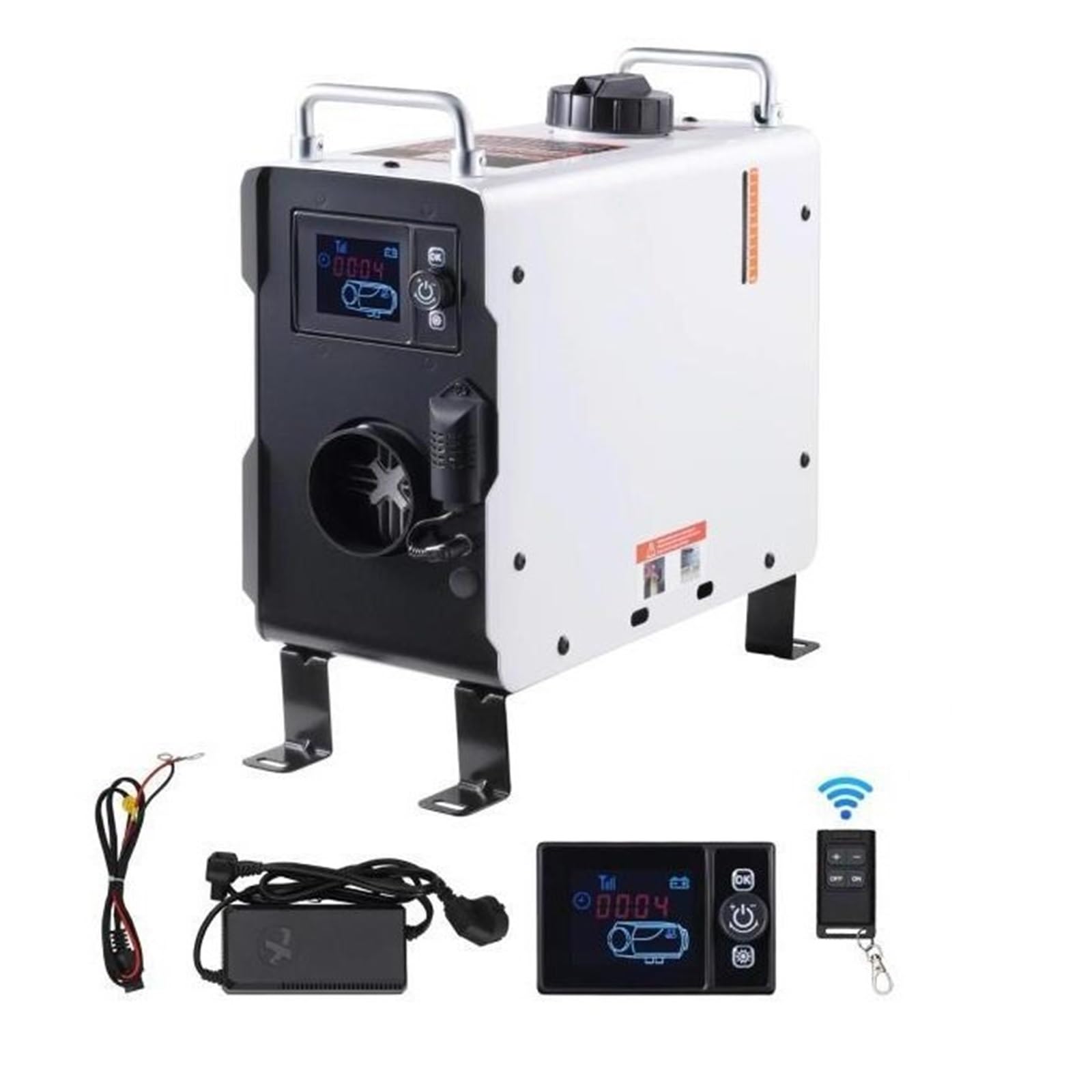 Nagrzewnica postojowa Nagrzewnica powietrza Diesel 2 kW, 12 V/24 V, wielofunkcyjna, z wyświetlaczem zdalnego sterowania, do pojazdów i na zewnątrz nagrzewnica powietrza