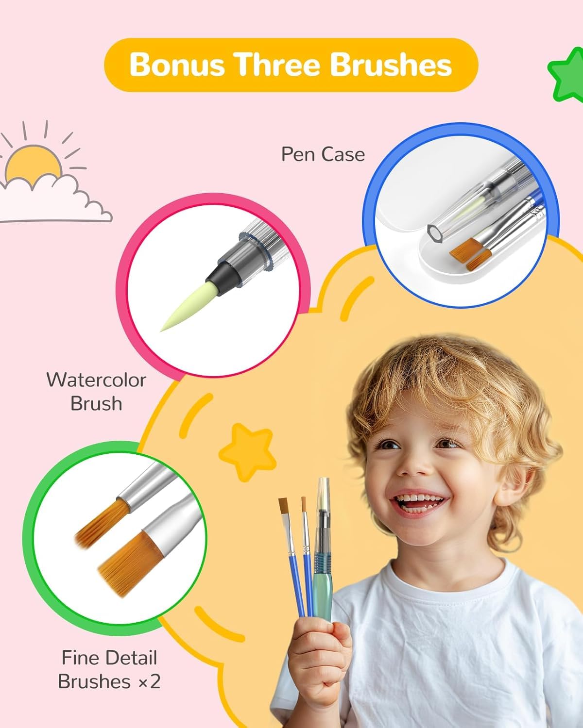 Amazon.co.jp: TECJOE 水塗り絵 26ページ 厚手 幼児 子供 小学生向け 3