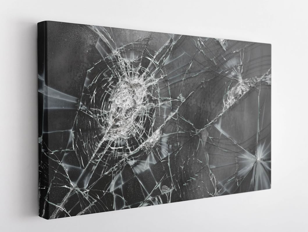 BPA® Broken Glass Canvas Wall Art Framed For Bedroom Living Room Artwork Home Décor (55x35)