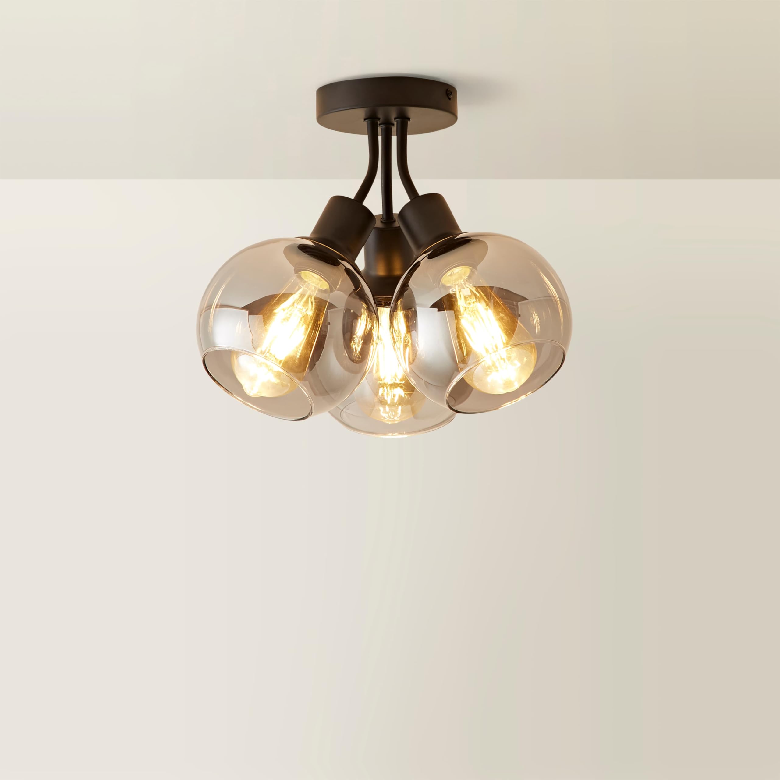 ValueLights | Bellamy Matte Black Bubble Cluster Flush Ceiling Light | Ceiling Lights, Home Décor & Improvement Essential | Mains Wired