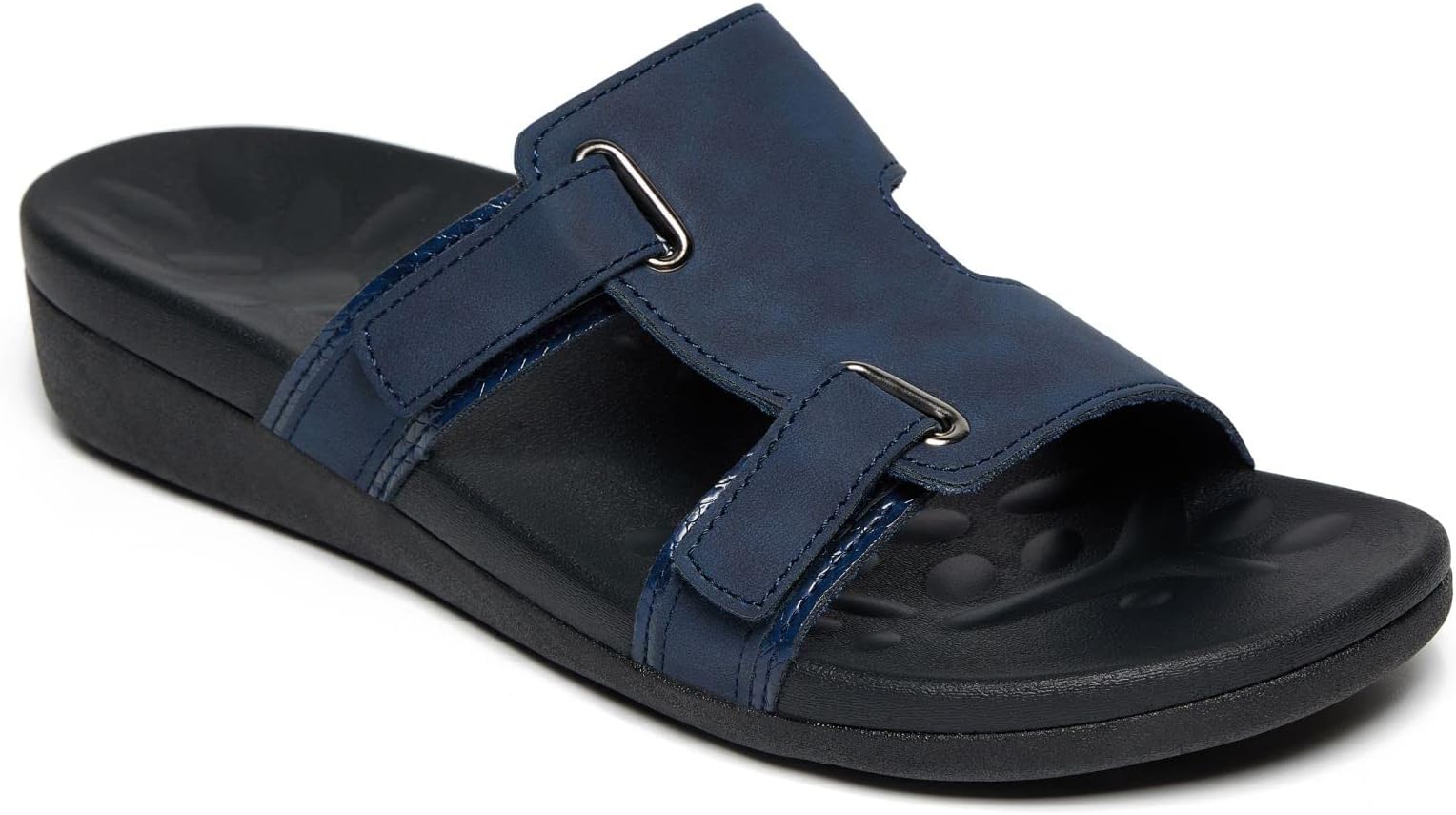 MEGNYAComfortable Women's Walking Sandals, Arch Support Slides for Plantar Fasciitis Flat Feet, Casual Adjustable Strap Sandals for Orthopedic