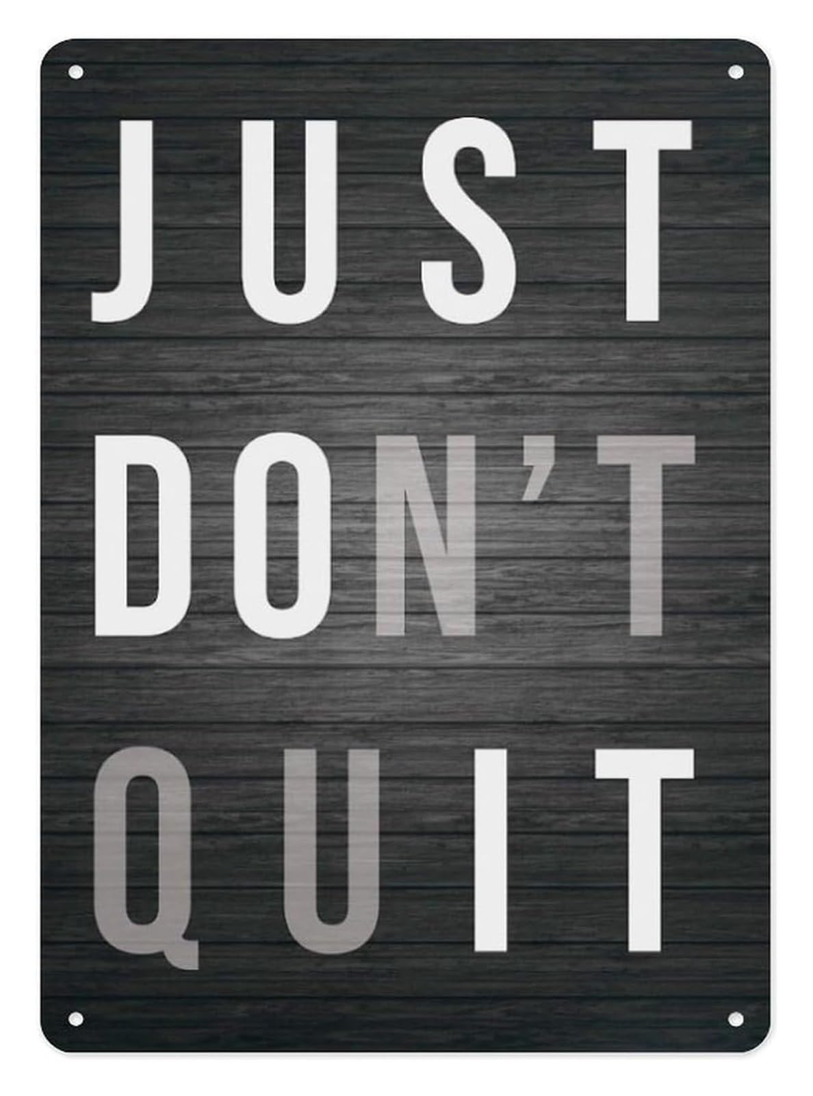 IDGTTLDF Rustic Aluminum Sign Don't Surrender Resilience Wall-Art For Bathroom Laundry Room Hallway Entryway Mudroom 8 X 12 inch