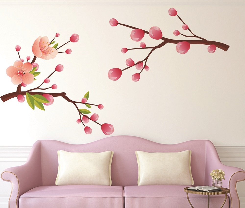 Wallstick Cute Flowers Wall Sticker (Vinyl, 49 cm x 4 cm x 4 cm, Pink) (B072L4MN4Q) Amazon Price History, Amazon Price Tracker