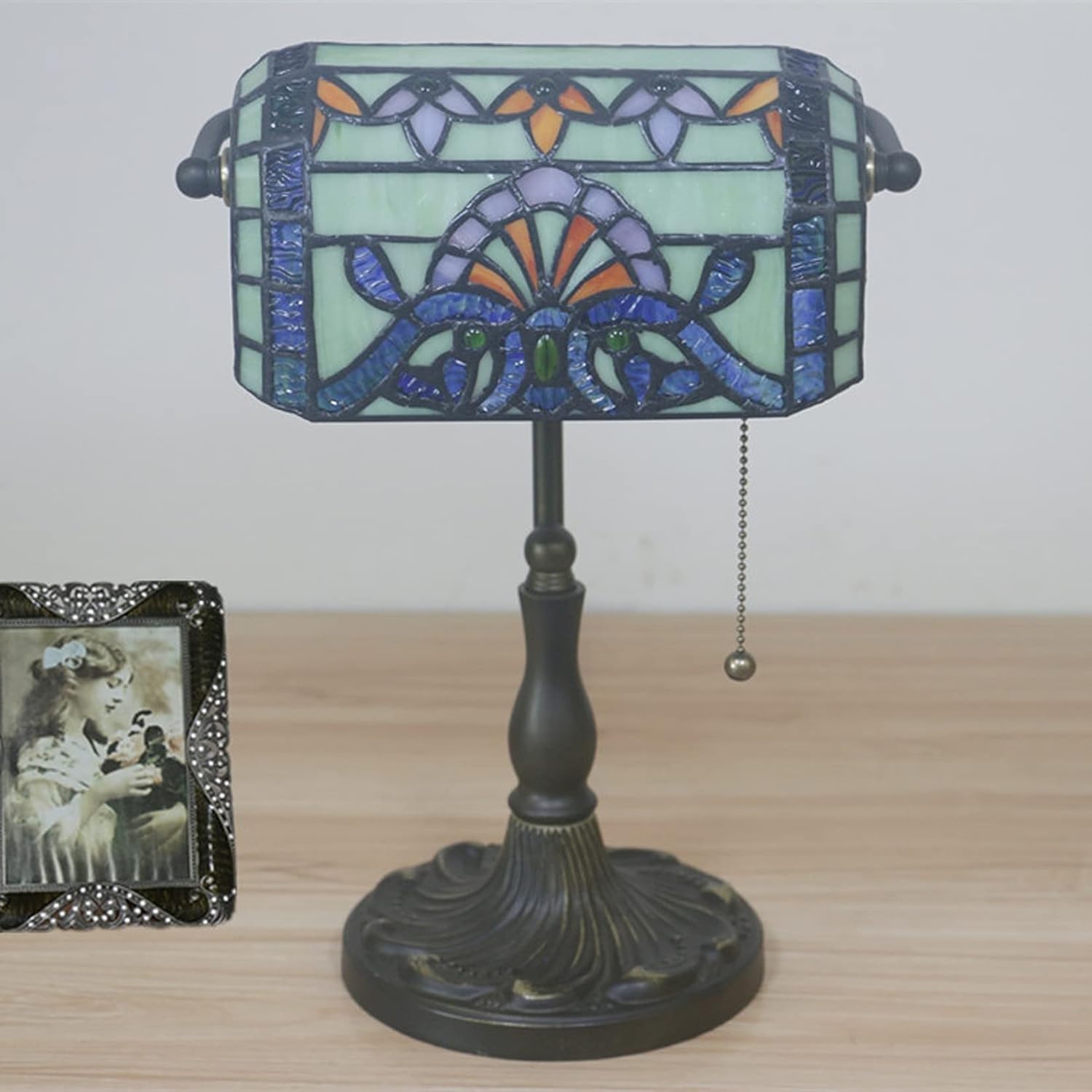 Banker Lampe Green Restaurant Licht für Tischlampe Banker Schreibtisch Lampen Bibliothek Lampe Vintage Lampe Nacht Leselampe für Schlafzimmer E27 (g) Innovate