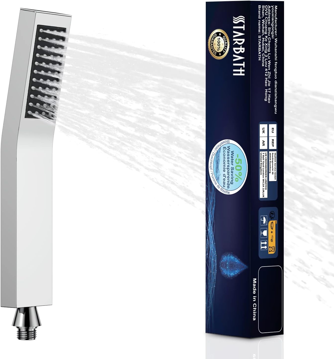 STARBATH Hand Shower WaterSaving Round High Pressure Water Saving