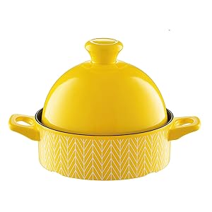 NERDOH Moroccan Cooking Pot with 2 Handle Cooking Pot for Cooking and Stew Casserole Slow Cooker Cooking for
