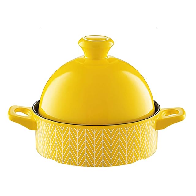 NERDOH Moroccan Cooking Pot with 2 Handle Cooking Pot for Cooking and Stew Casserole Slow Cooker Cooking for