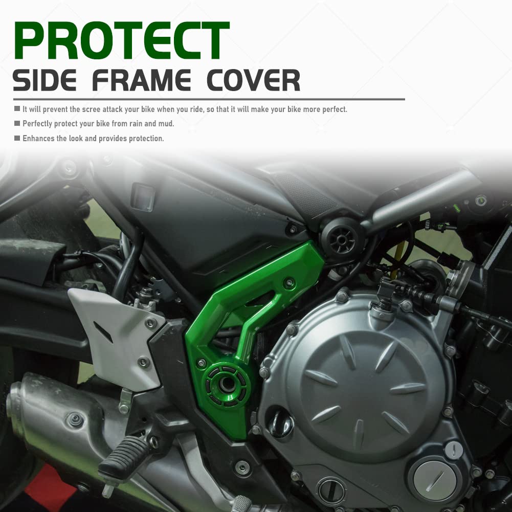 Panneaux latéraux pour Ninja 650 Z650 2017-2023 2024 2025 2026 Garniture de remplissage de cadre Protection de carénage (Fibre de carbone)