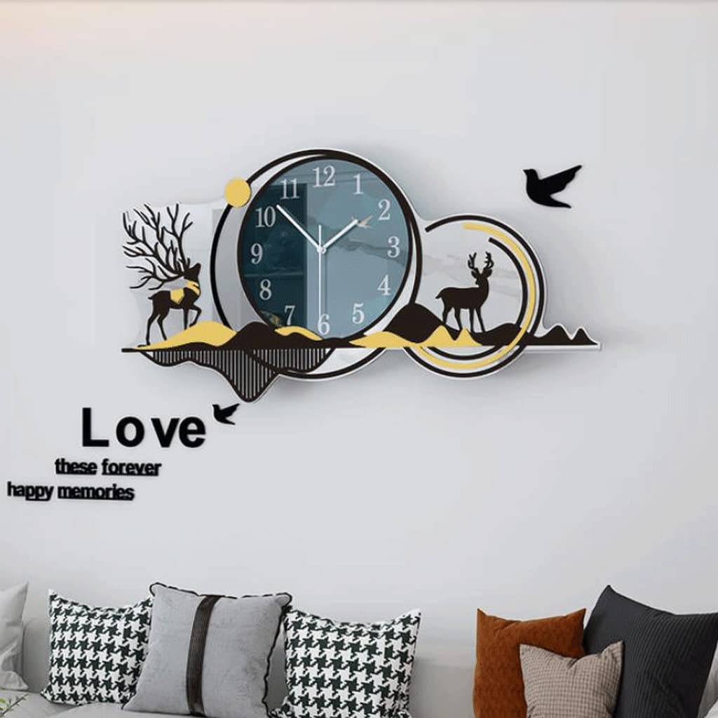 Amazon.co.jp: リビングルームの壁時計北欧時計ネットレッド