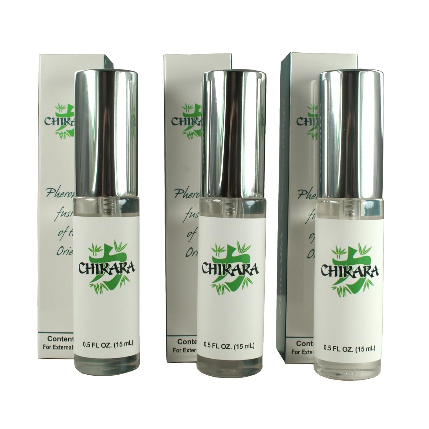 Love Scent Chikara Pheromone Cologne for Men, High Concentration Pheromone Spray to Attract Women - Long Lasting (15 ML) - 3 Pack