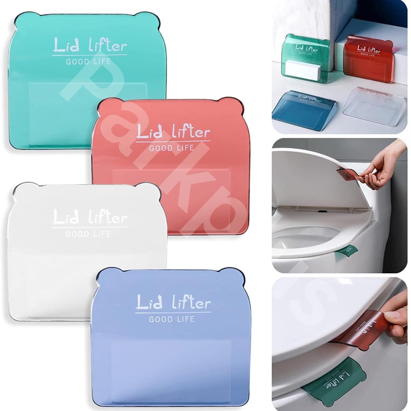 Parkplus Toilet Seat Lifter Self-Adhesive Toilet Seat Holder With Double Tape Toilet Seat Lifter Handle Clip Water Closet Toilet Lifter Avoid Direct Contact With Cover&Seat(Multi) Plastic (Pack Of 4) (B0D2TSJX2H) Amazon Price History, Amazon Price Tracker