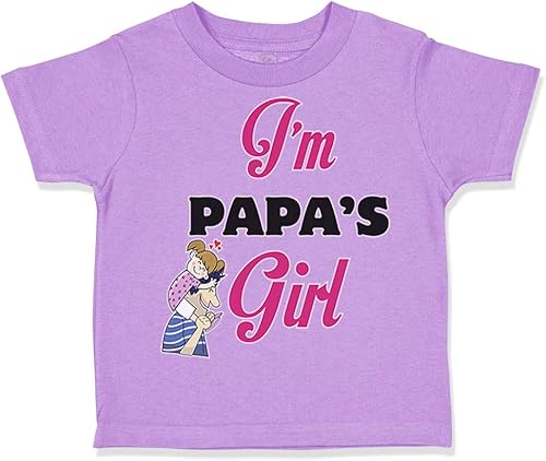 Camiseta para niños pequeños con texto en inglés "I Papa's Girl" Dad Father's Day B Best Dad Boy & Girl Clothing