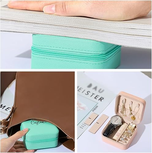 Miniatura 5 de Joyero personalizado con nombre y corazón, estuche de viaje personalizado, organizador de dama de honor, regalos de cumpleaños para mujeres (corazón)