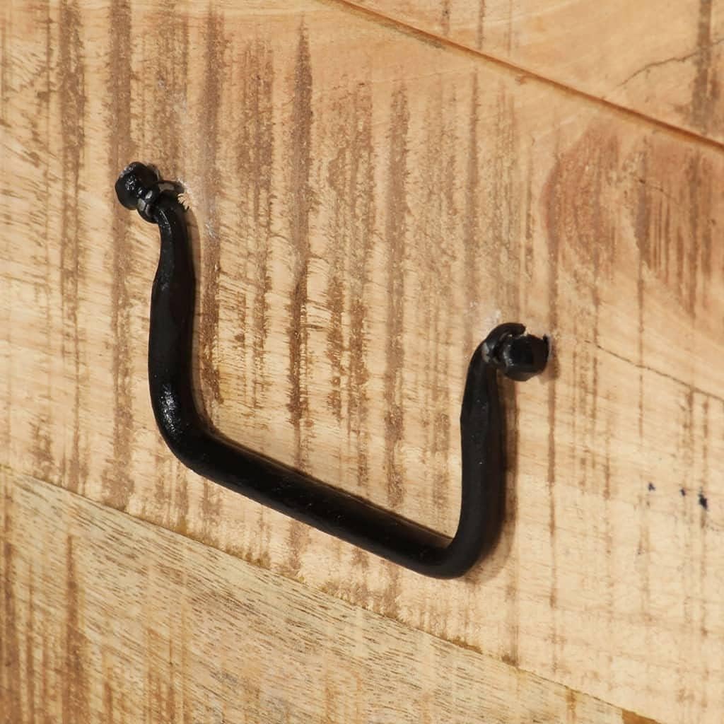 vidaXL Storage Chest Natural wood grain Solid rough mango wood Medium