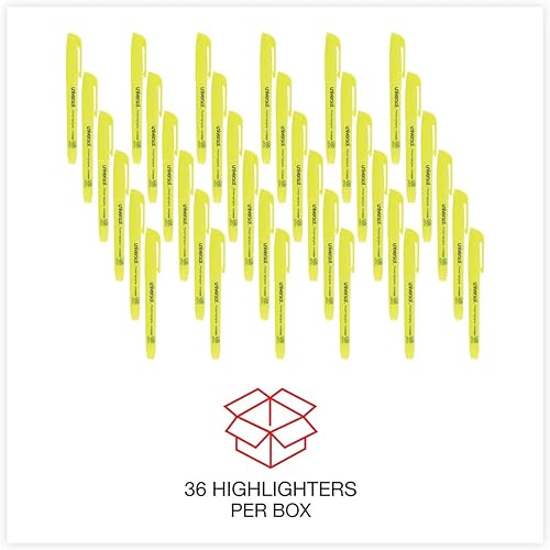 Miniatura 2 de Universal UNV08856 - Resaltador de bolsillo con punta de cincel, paquete económico - Amarillo (paquete de 36)