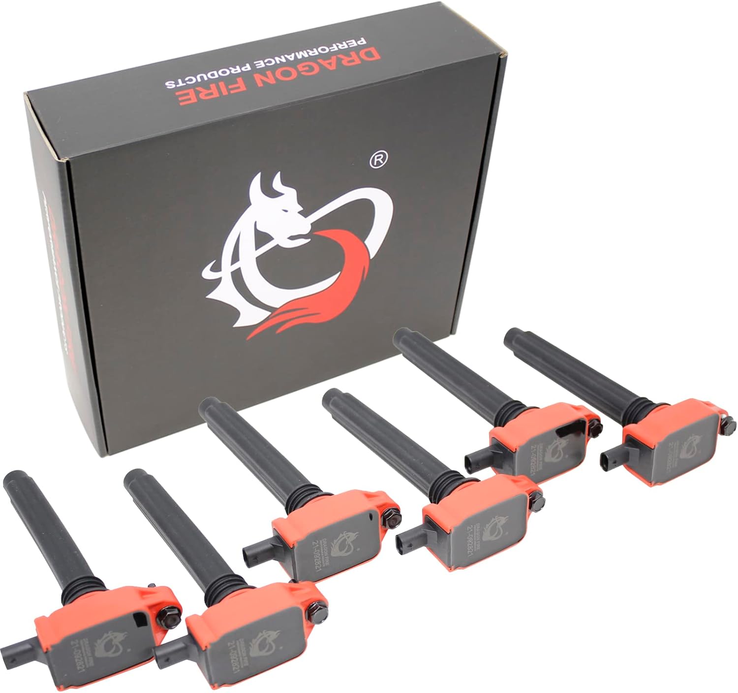 DRAGON FIRE PERFORMANCE 6pc Ignition Coil Power Pack Power Pack Compatible With Wrangler Ram 1500 300 Charger Challenger Durango 3.6L V6 UF648 05149168AI 0221504032 5149168AH GN10616 OE Fit C648-DFx6
