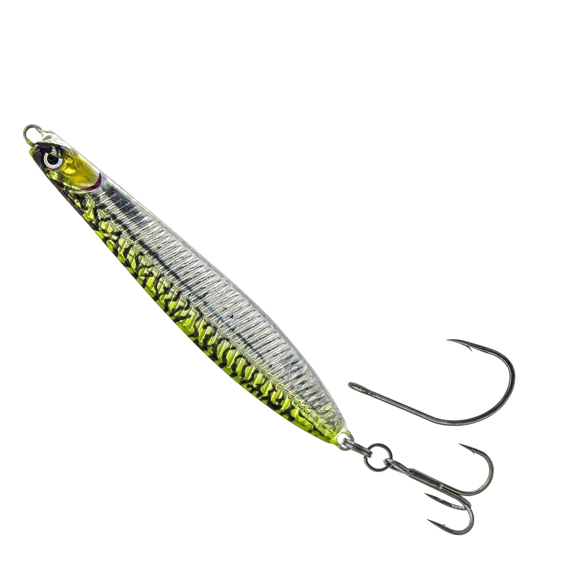 Savage Gear Surf Seeker 10cm 28g Green Mackerel | Long Casting Bass Fishing Lure with Erratic Action | Instant 360 Rotation on Spin Stop | SGY 2X Trebles | 3/0 Inline Single Hook | 1645460