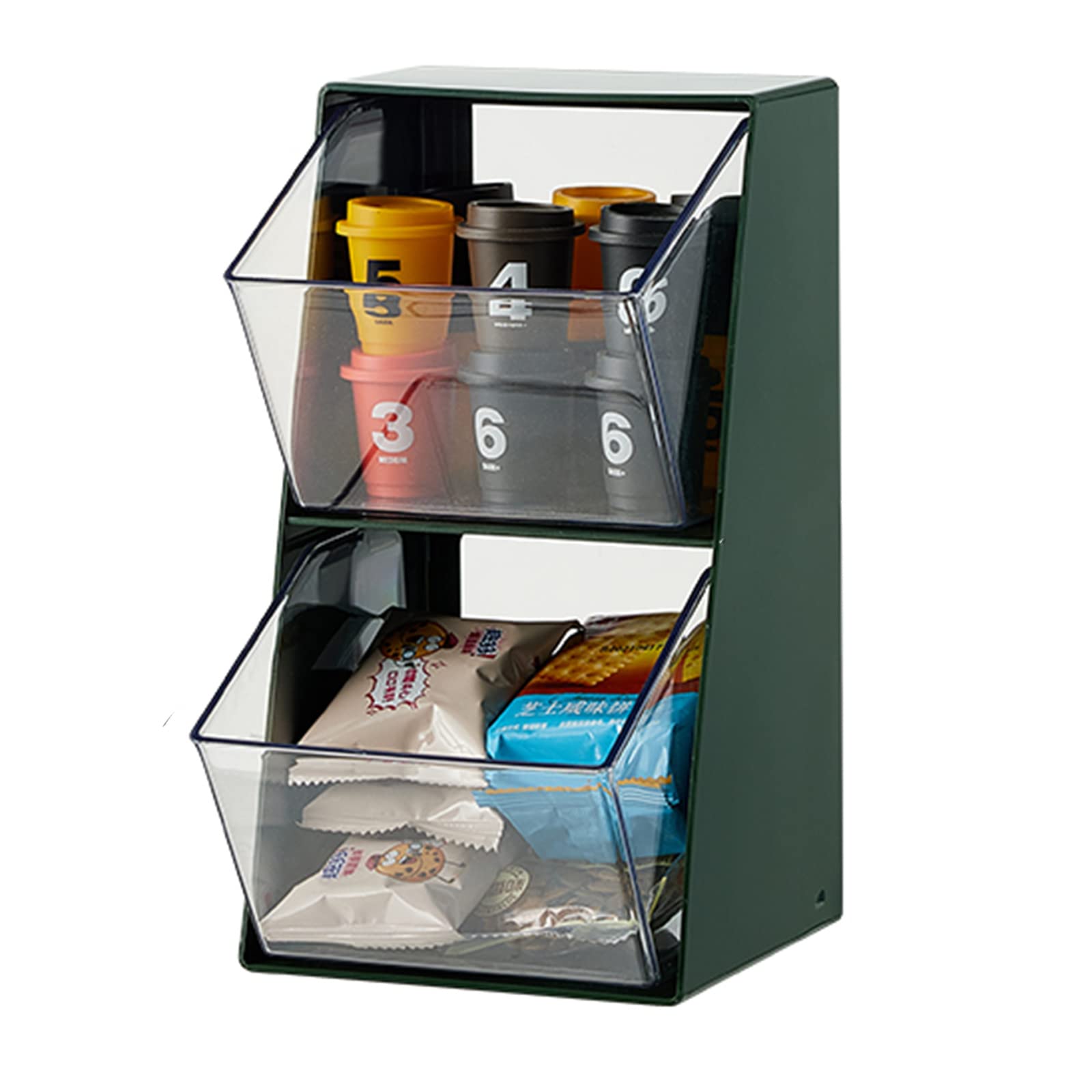 Amazon｜収納ボックス 2段階 収納ケース スナック お菓子 小物入れ